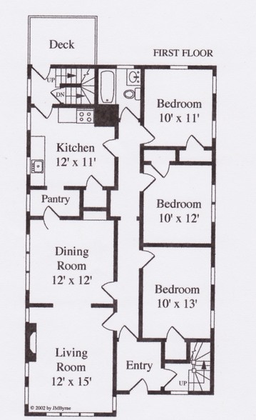 Floor plan with square footage - 37 Gorham Ave