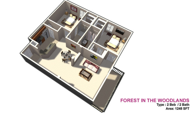 Two Bed / Two Bath - Arella Forest At Woodland