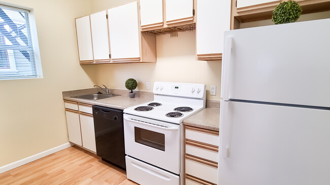 Dishwasher, range and fridge - Everett Apartments