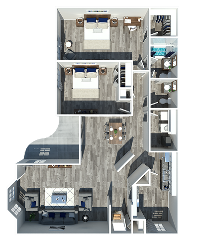 Two Bedroom 1.5 Bathroom Garden - Amherst