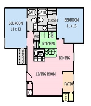 2BR/2BA - Cambridge Village