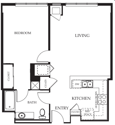 1BR/1BA - Skyline at Tamien Station Apartments