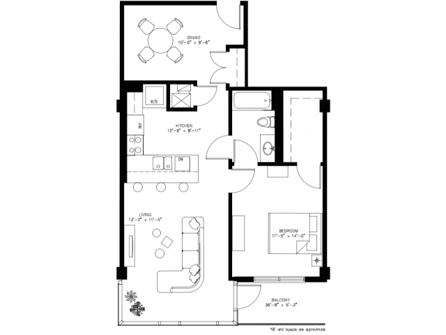 1 Bed 1 Bath - 1241 N. Milwaukee