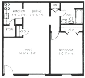 1BR/1BA - Fountain Court