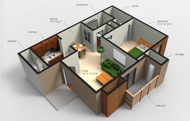 1BR/1BA - Sunset Point Apartment Homes