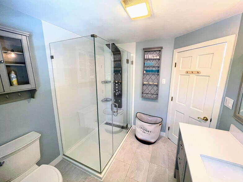 Bathroom #1 - spa shower with body jets and waterfall laminar flow. - 25 Theroux Dr