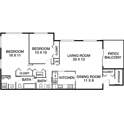 Floorplan - Willow Bend Apartments