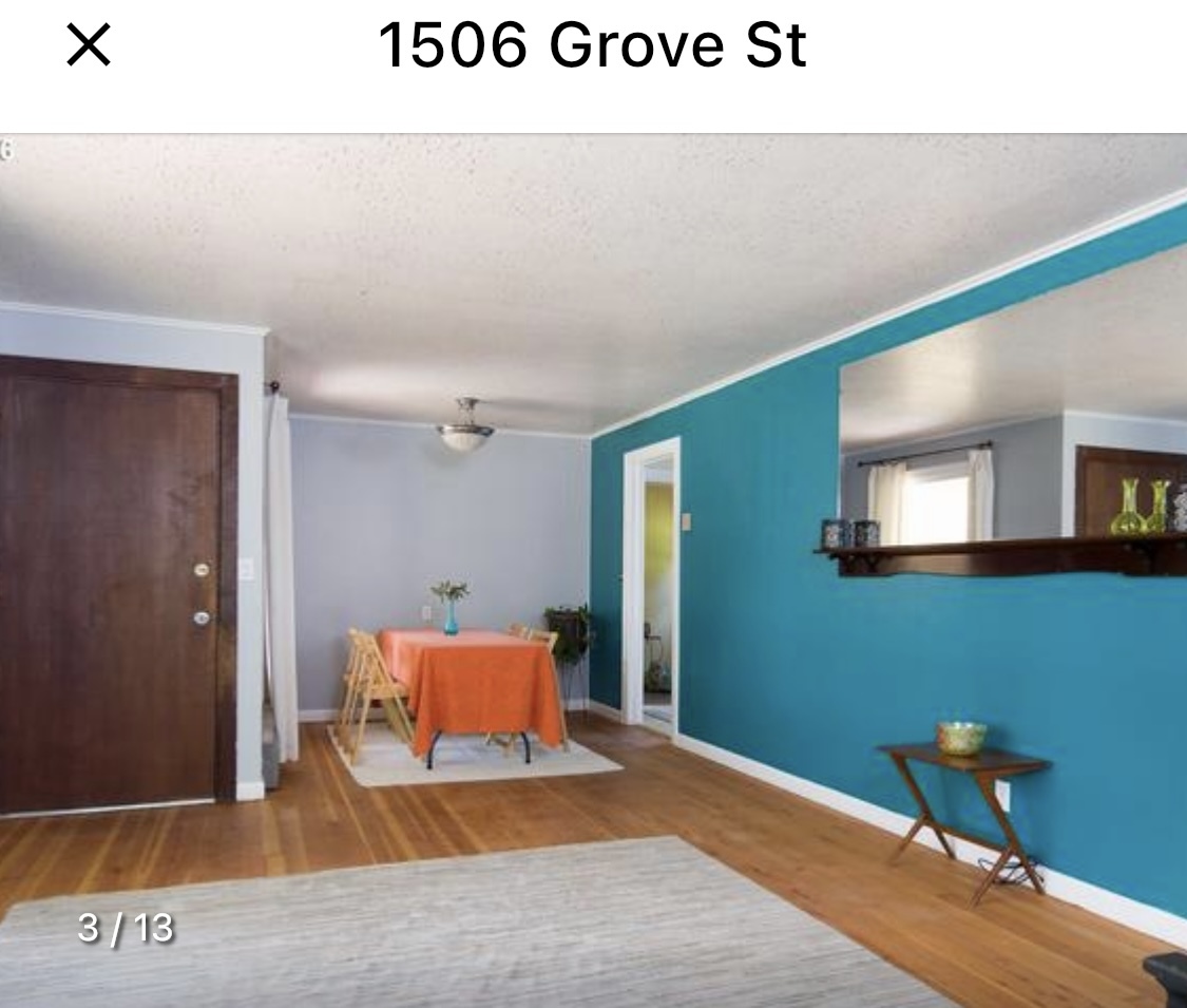 Front door, dining room - 1506 Grove St