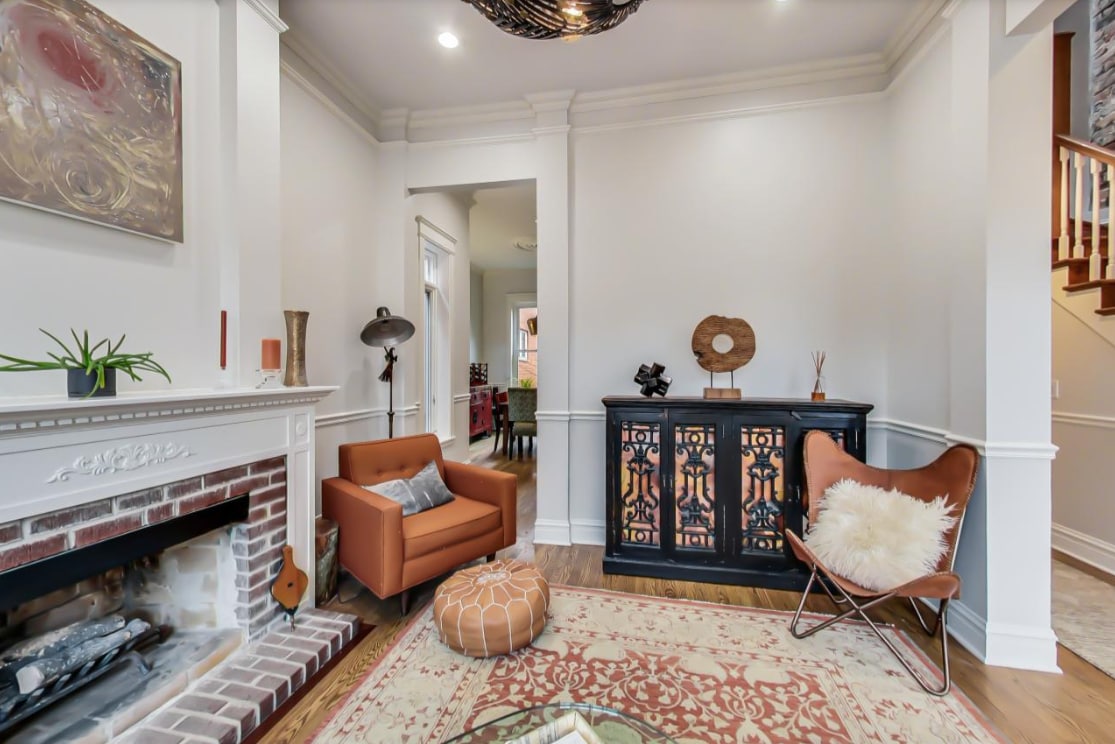 Living room (with view toward dining room) - 719 S Claremont Ave