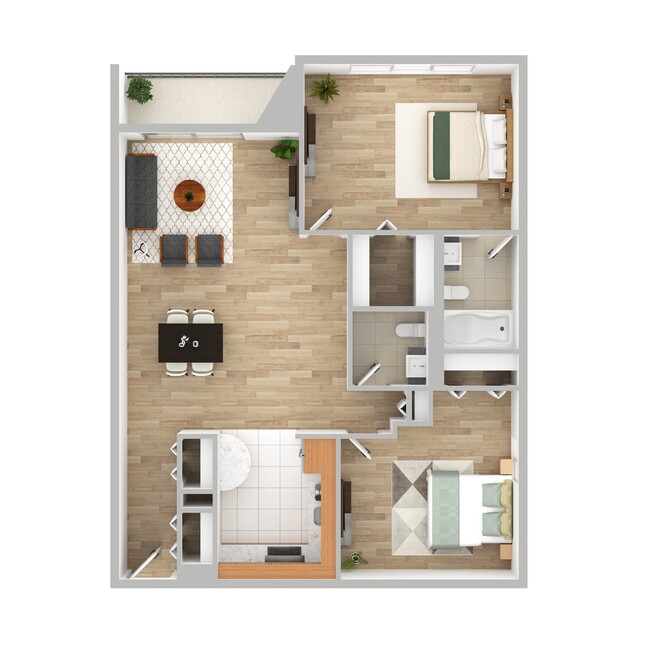 Floorplan - Highland Plaza Apartments