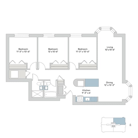 Floorplan - 1400 E. 57th Street