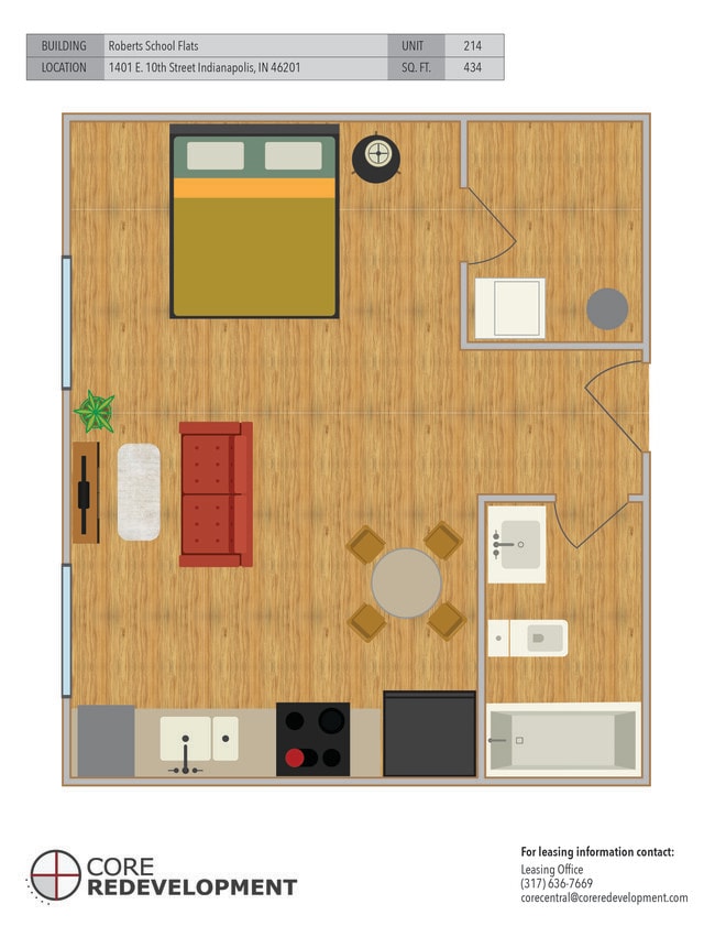 Floorplan - Roberts School Flats