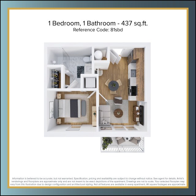 Floorplan - The Residences at East 801 Whiting Street