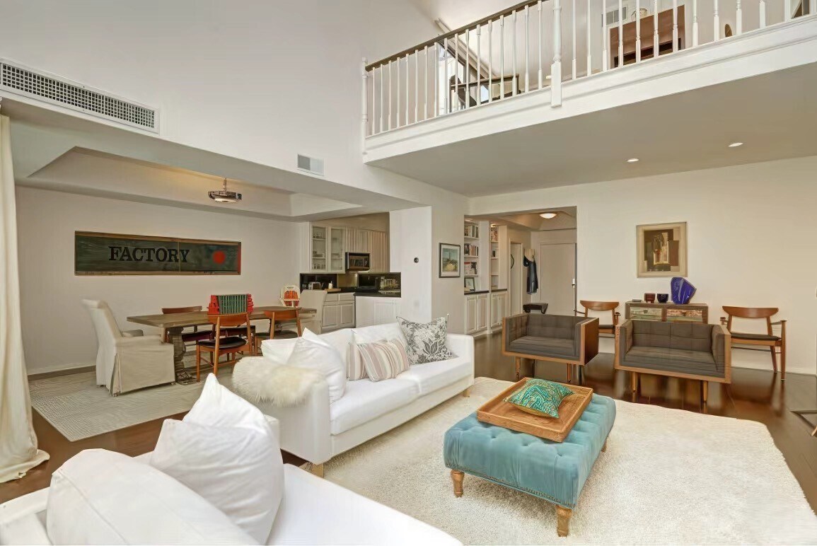 Living room with dining and kitchen view - 1120 Granville Ave