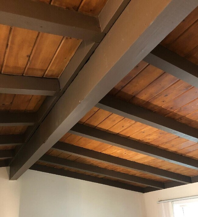 Living Room Beamed Cathedral Ceiling - 4607 Plaza Ln