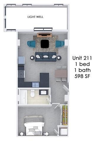 Floorplan - Fording Flats - All Utilities Included