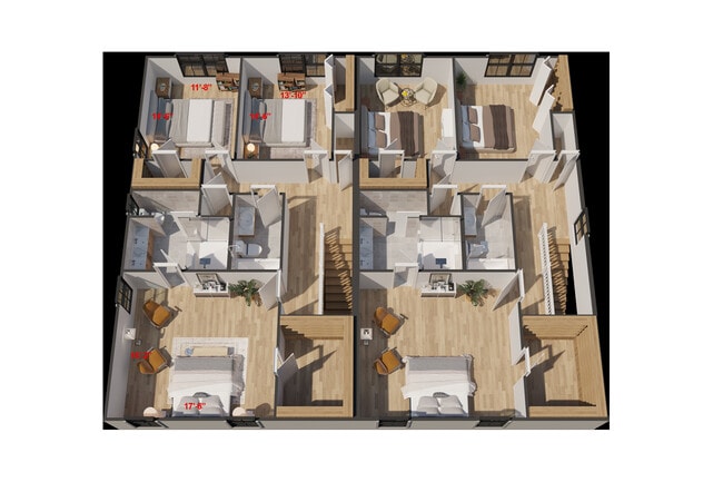 Townhome 2nd Floor Plan - Vine Betton