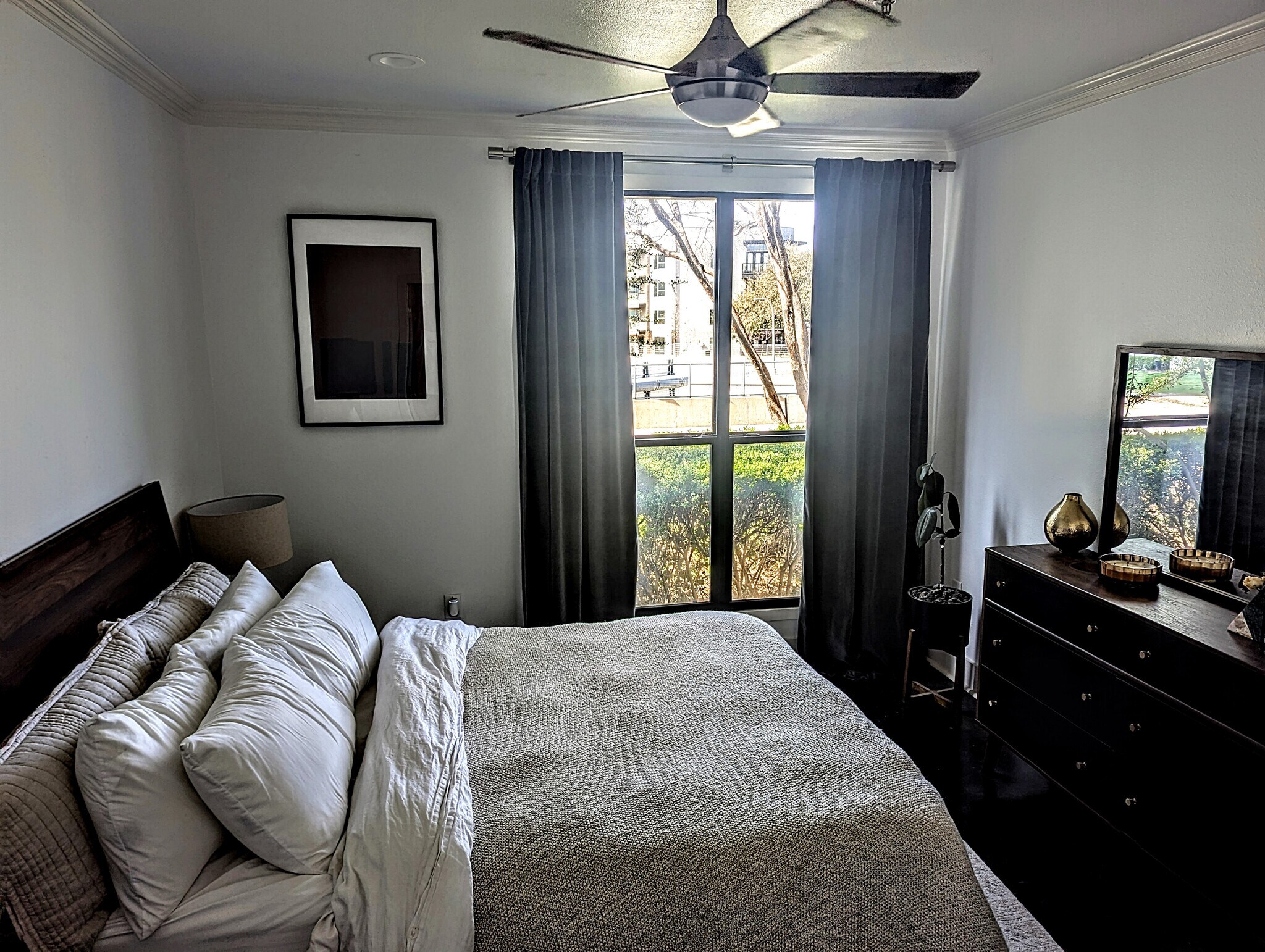 Spacious bedroom (showing Queen bed) - 4414 Cedar Springs Rd