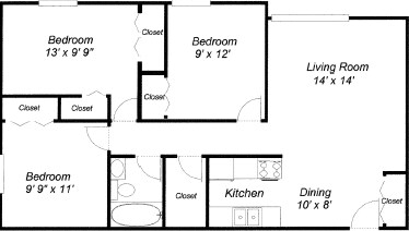 3BR/1BA - Viking Terrace Apartments