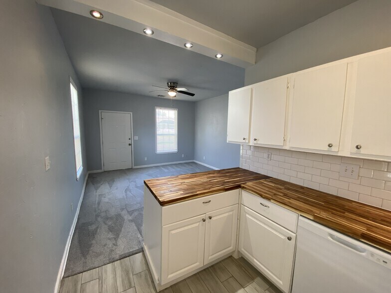 Updated butcher block counter tops and new bottom cabinets - 1720 NW 30th St