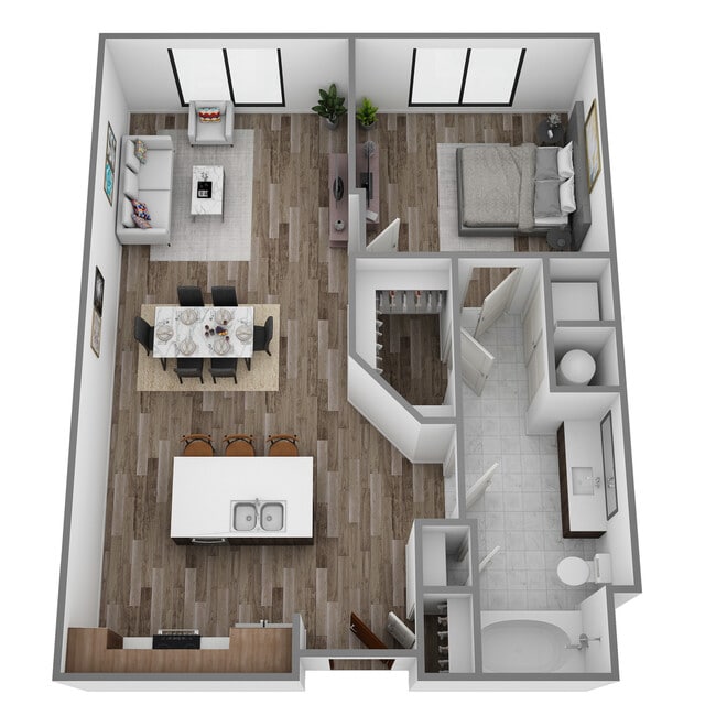 Explore this stylish apartment layout designed for modern living. - Hanover Alewife