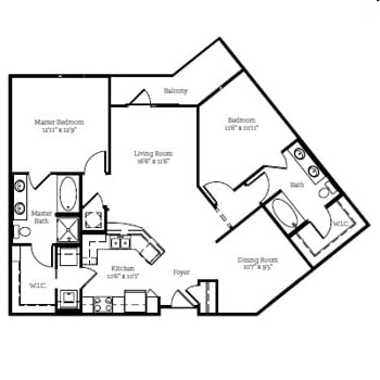 2BR/2BA - Serrano