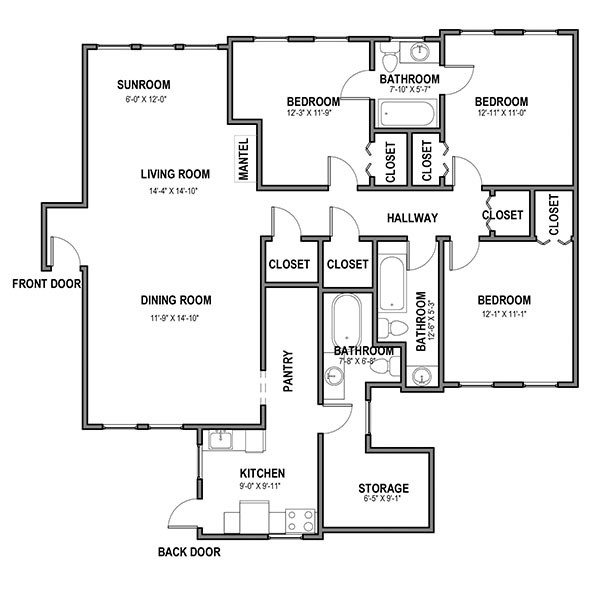 Floorplan - 5610 Elmer Street