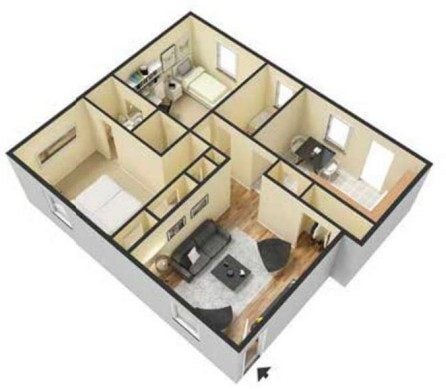 Floorplan - Brentwood Apartments