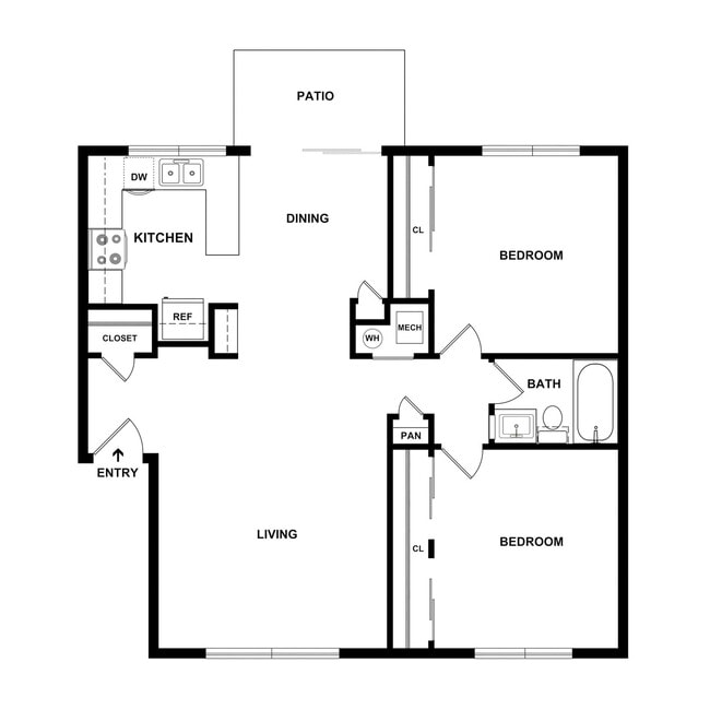 Floorplan - Standiford Court Apartments