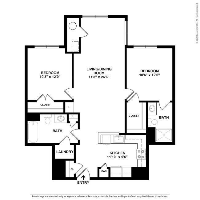 The Mayfair 2D - Windsor Crossing Apartments