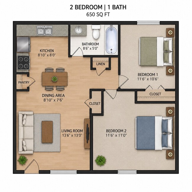 Floorplan - Riviera Apartments