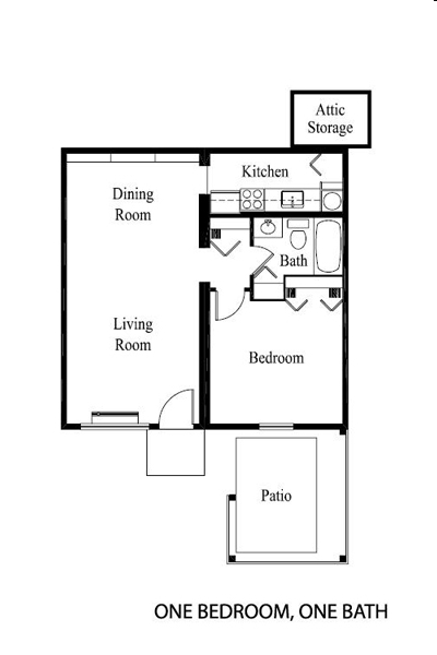 One Bedroom, One Bath Apartment - Merrifield