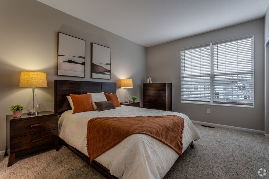2BR, 2.5BA - 1,200SF - Primary Bedroom - Chestnut Hill Apartments