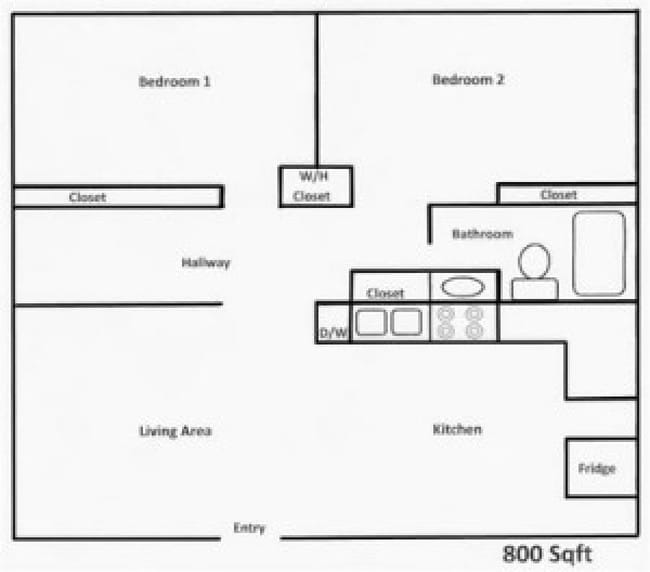 2BR/1BA - Mountain Creek Apartments