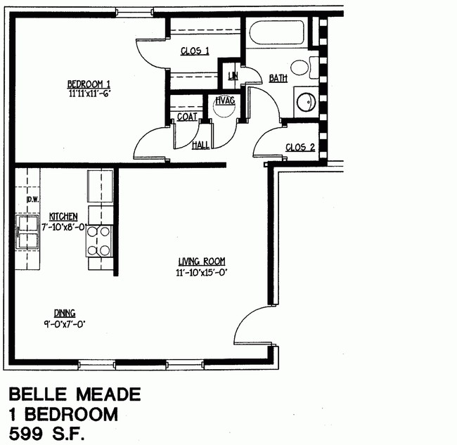 Floorplan - Belle Meade Apartments