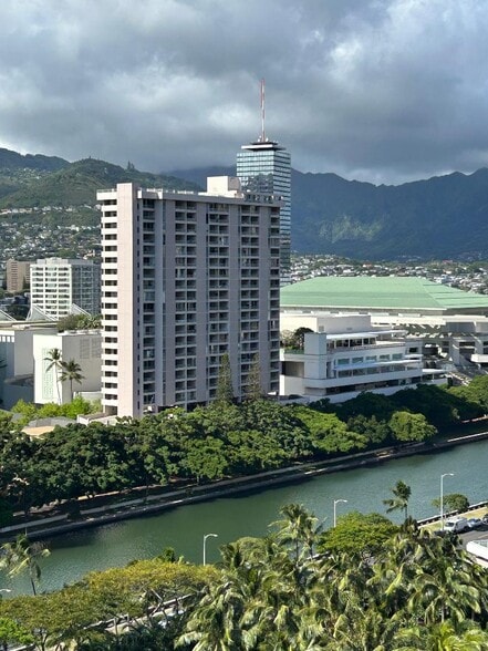 Taken from 17th floor: Location shot only/Ala Wai Canal, Convention Center and Manoa Valley - 1690 Ala Moana Blvd