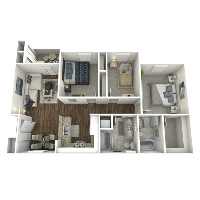 Floorplan - Paseos At Magnolia Luxury Apartments Homes