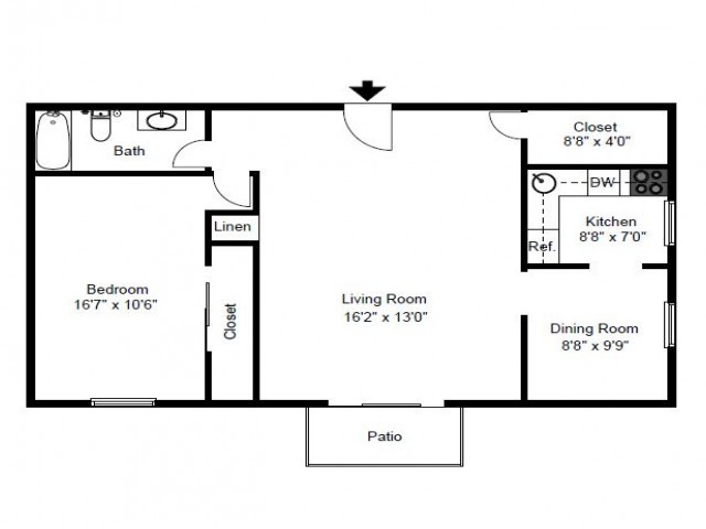 One Bedroom End - Caln East Apartments