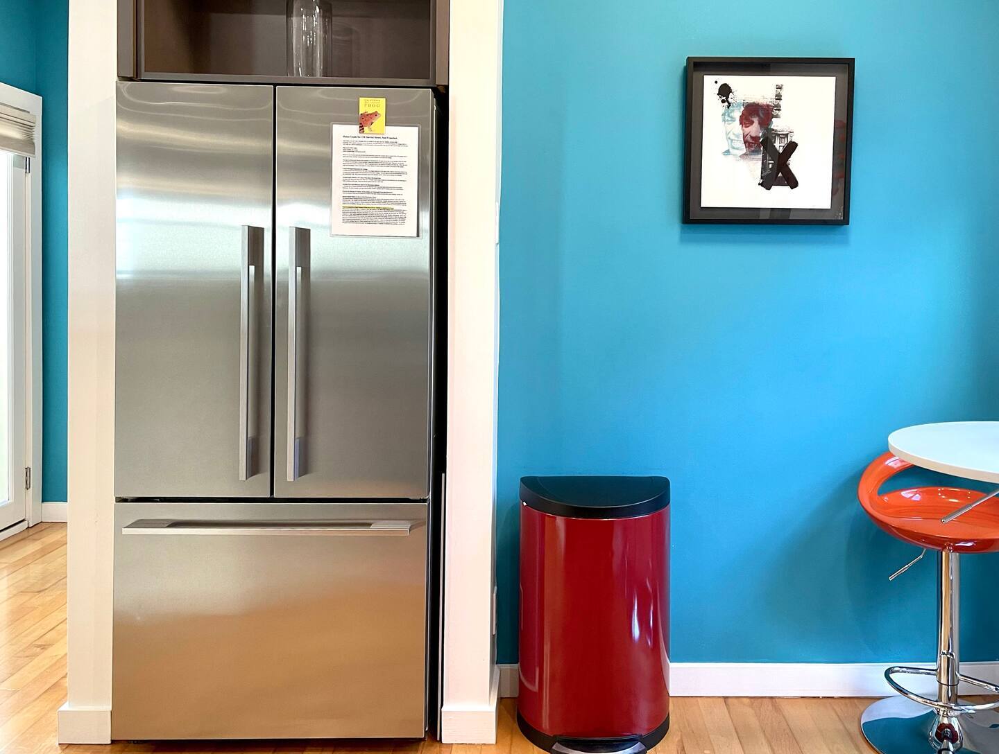 Stainless steel refrigerator - 328 Harriet St