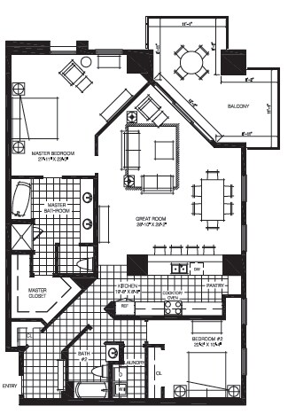 2BR/2BA - The Mark