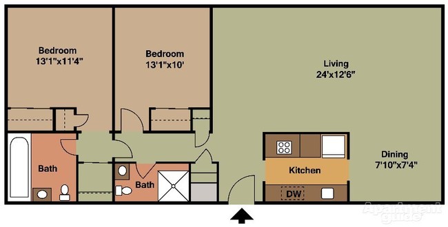 Floorplan - Waldorf Towers Apartments