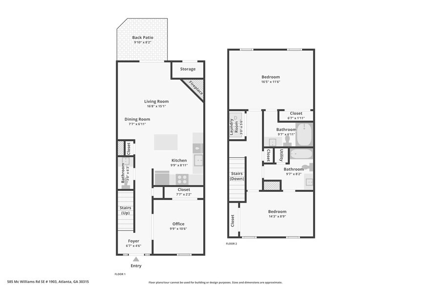 1st and 2nd Floor Plan - 585 McWilliams Road