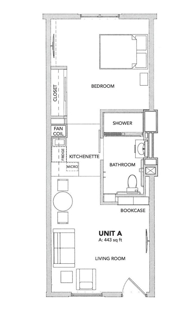 1 Bedroom - Floorplan - Tapestry Senior Living Moon Township
