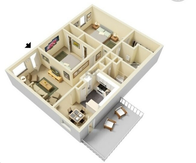 floor plan 2x2 w_patio 1126.png - Watermill Apartments