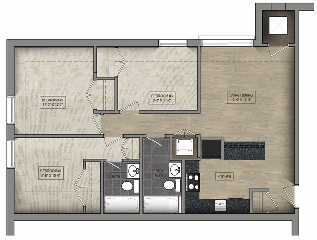 Floorplan - Parkway Overlook Apartments