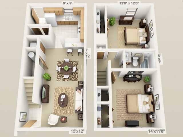 2BR/1BA - Napier Grant Apartments