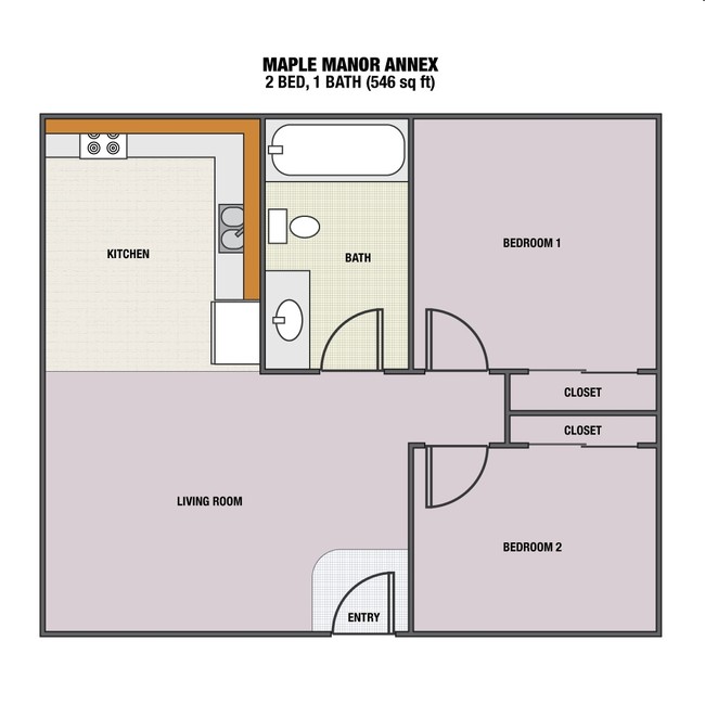 2BR/1BA - Roosevelt Gardens