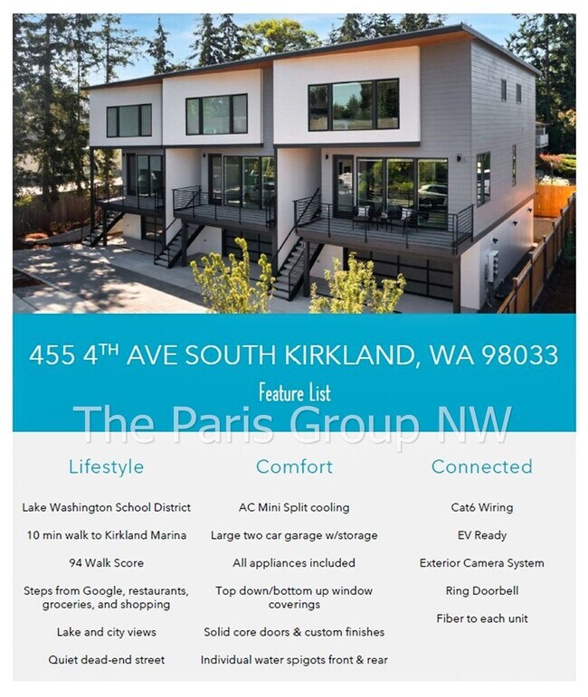 Building Photo - Stunning 2024 Built Downtown Kirkland Luxe Home for Rent! 3br/3.5ba/2410sf