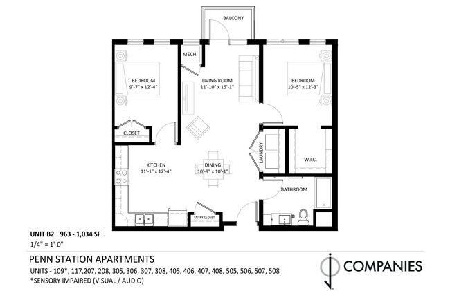 Floorplan - Penn Station Apartments