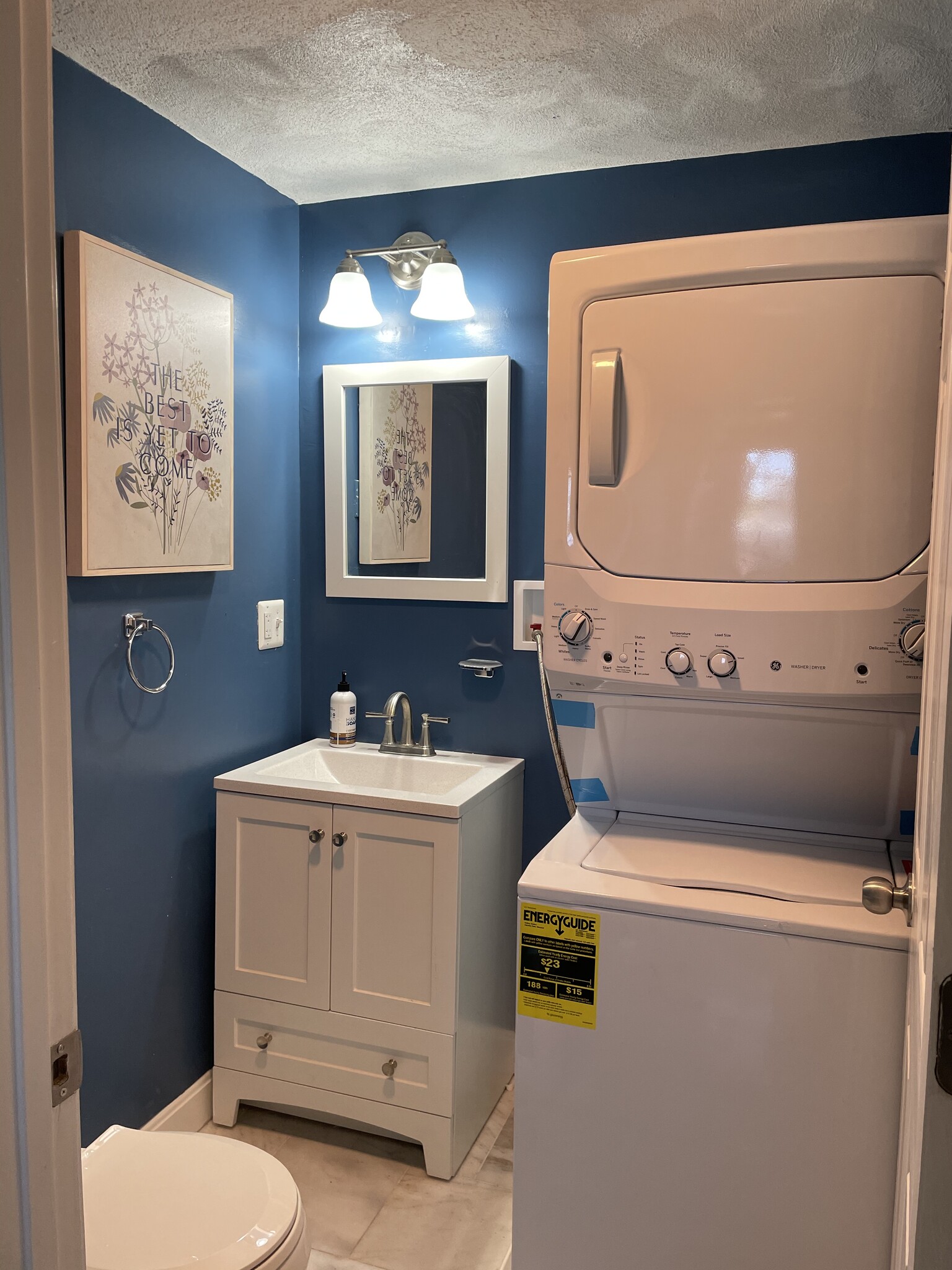 1/2 bathroom with washer/dryer - 229 Essex St
